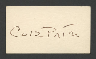 Porter, Cole. (1891–1964) Autograph Signature