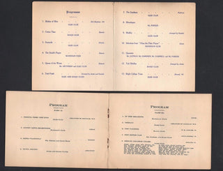 [Porter, Cole. (1891–1964)] Collection of Programs and Ephemera from the Yale Glee, Banjo and Mandolin Clubs, all featuring Cole Porter