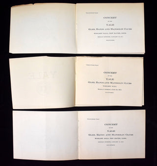 [Porter, Cole. (1891–1964)] Collection of Programs and Ephemera from the Yale Glee, Banjo and Mandolin Clubs, all featuring Cole Porter