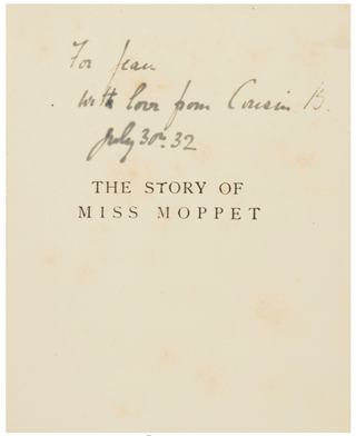 Potter, Beatrix. (1866-1943) The Story of Miss Moppet - SIGNED AND INSCRIBED BY THE AUTHOR