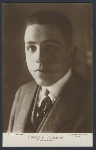 Poulenc, Francis. (1899–1963) Original Postcard Photograph