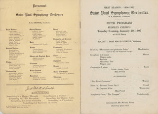 Powell, Maud. (1867–1920) 1907 Recital Program