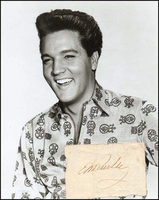 Presley, Elvis. (1935-1977) Autograph Signature and Photograph