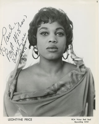 Price, Leontyne. (b. 1927) Early Signed Photograph