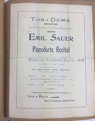 [Pianists and Violinists] [Opera & Theatre] Sauer, Emil von. (1862–1942) & Paderewski, Ignace Jan. (1860–1941) & Menter, Sophie. (1846–1918) & Stojowski, Zygmunt. (1870–1946) & Gabrilowitsch, Ossip. (1878–1936) & Rosenthal, Moriz. (1862–1946) & Janotha, N