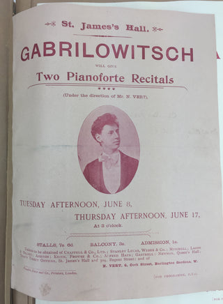 [Pianists and Violinists] [Opera & Theatre] Sauer, Emil von. (1862–1942) & Paderewski, Ignace Jan. (1860–1941) & Menter, Sophie. (1846–1918) & Stojowski, Zygmunt. (1870–1946) & Gabrilowitsch, Ossip. (1878–1936) & Rosenthal, Moriz. (1862–1946) & Janotha, N