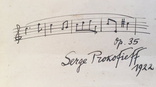 Prokofiev, Sergei. (1891-1953) Mélodies, op. 35 - Autograph Musical Quotation