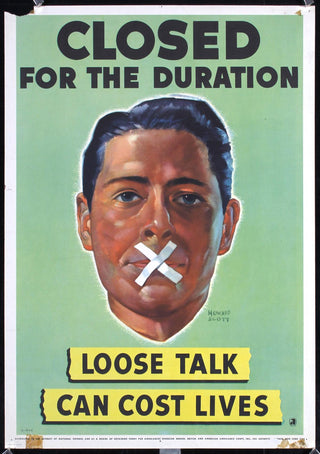 [Propaganda] Scott, Howard. (1902–1983) "Loose Talk Can Cost Lives" - World War II Poster