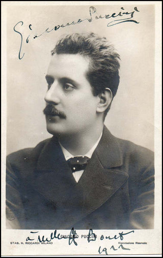 Puccini, Giacomo. (1858–1924) Signed Photograph