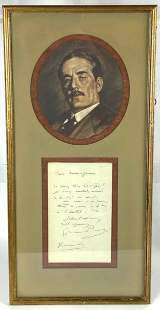 Puccini, Giacomo. (1858–1924) Autograph Signed Letter