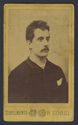 Puccini, Giacomo. (1858–1924) Early CDV Photograph