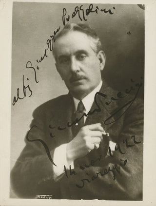 Puccini, Giacomo. (1858–1924) Photograph Signed in the Negative