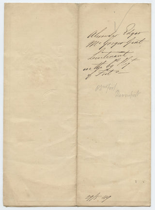 Queen Victoria. (1819–1901) Signed Military Doctument