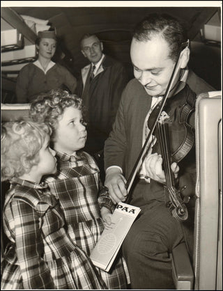 Rabin, Michael. (1936–1972) Original Photograph Performing on Pan Am Flight!