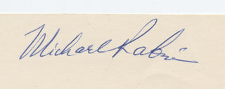 Rabin, Michael. (1936–1972) Rare Autograph Signature and 1953 Photograph