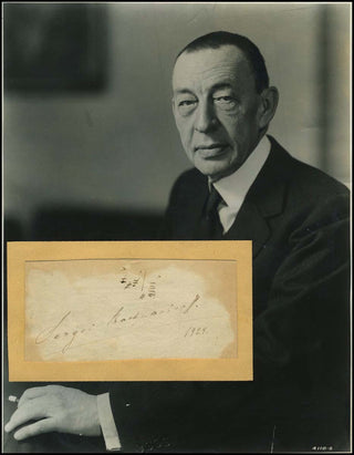 Rachmaninoff, Sergei. (1873–1943) Autograph Musical Quotation