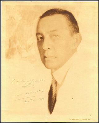 Rachmaninoff, Sergei. (1873–1943) Signed Photograph to George Gershwin