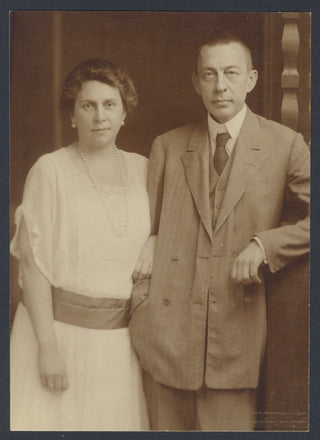 Rachmaninoff, Sergei. (1873–1943) Original Photograph with his Wife