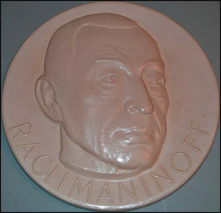 Rachmaninoff, Sergei. (1873–1943) [Williams, Warner. (1903–1982)] Relief Portrait Plaque