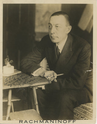 Rachmaninoff, Sergei. (1873–1943) Signed Photograph to a Popular British Entertainer