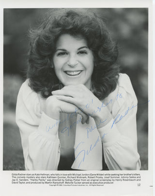 Radner, Gilda. (1946–1989) Signed Photograph