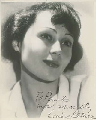 Rainer, Luise. (1910–2014) Signed Photograph