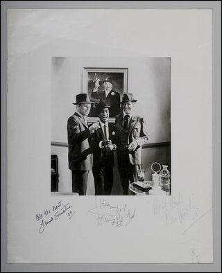 [Rat Pack] Sinatra, Frank. (1915–1998) & Davis Jr., Sammy. (1925–1990) & Martin, Dean. (1917–1995) Signed Oversize Photograph