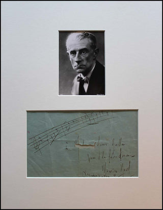 Ravel, Maurice. (1875-1937) Autograph Musical Quotation