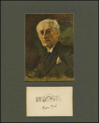 Ravel, Maurice. (1875-1937) "Ma mère l&apos;Oye" [Mother Goose] - Autograph Musical Quotation