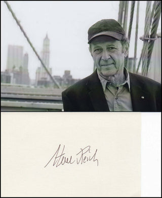 [American Avant-garde] Reich, Steve. (b. 1936) Signed Card and Photograph