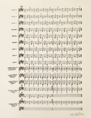 Reich, Steve. (b. 1936) Drumming - SIGNED Leporello Score