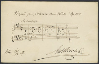 Reinecke, Carl. (1824-1910) "Märchen ohne Worte" - Autograph Musical Quotation