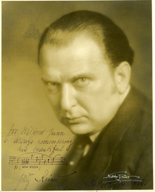 Reiner, Fritz. (1888-1963) Signed Photograph inscribed with an AMQS from Götterdämmerung