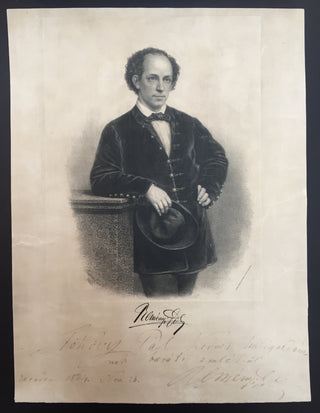 Remenyi, Edouard. (1828–1898)  Large Signed Portrait