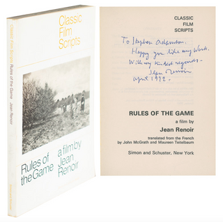 Renoir, Jean. (1894-1979) "Rules of the Game" - SIGNED