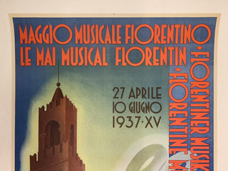 [Maggio Musicale Fiorentino] [Florence] Retrosi, Virgillio. (1892–1975) 1937 Maggio Musicale Fiorentino Poster