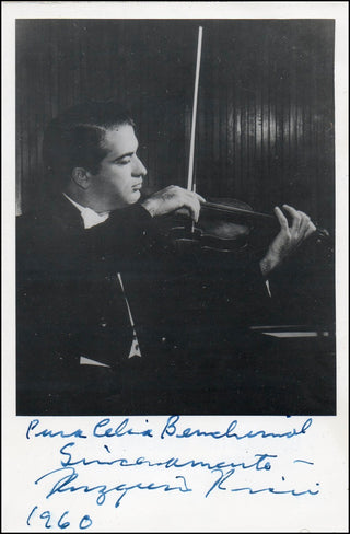 Ricci, Ruggiero. (1918–2012) Signed Photograph