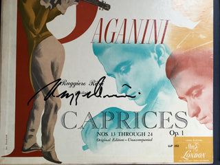 [Violinists & Cellists] Ricci, Ruggiero. (1918–2012) Signed Paganini Caprice LP Records