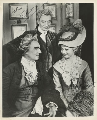 Gielgud, John. (1904–2000) & Richardson, Ralph. (1902–1983) & McEwan, Geraldine. (1932–2015) Signed Photograph in "The School for Scandal"