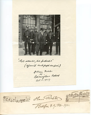 Richter, Hans. (1843–1916) Wagner & Weber - Autograph Musical Quotations Signed