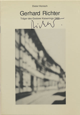 Richter, Gerhard. (b. 1932) Signed Booklet from the Goslarer Kaiserring Commendation