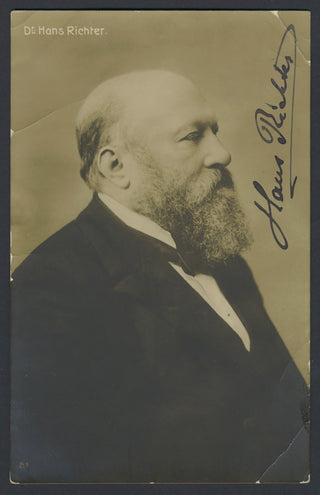 Richter, Hans. (1843–1916) Signed Postcard Photograph