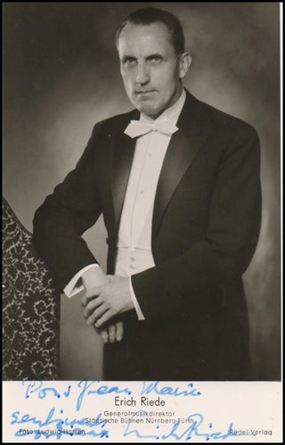 Riede, Erich. (1903 - 1986) Signed Photograph