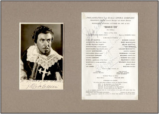 [Verdi] Mascherini, Conley, Novelli, Reggiani. Signed RIGOLETTO Program/Photograph