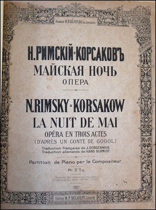 [Russian Music] Rimsky-Korsakow, Nikolai. (1844-1908) La Nuit de Mai