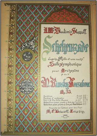 Rimsky-Korsakow, Nikolai. (1844-1908) Fantaisie de Concert pour Violon et Orchestre sur des Themes Russes. Op. 33.