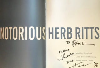 Ritts, Herb. (1952 - 2002) NOTORIOUS - SIGNED