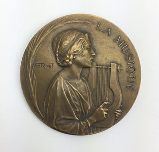 [Musical Iconography] Rivet, Adolphe. (1855–1925) "La Musique" Medal