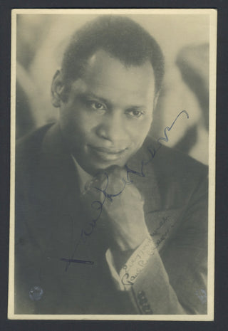 Robeson, Paul. (1898–1976) Signed Postcard Photograph