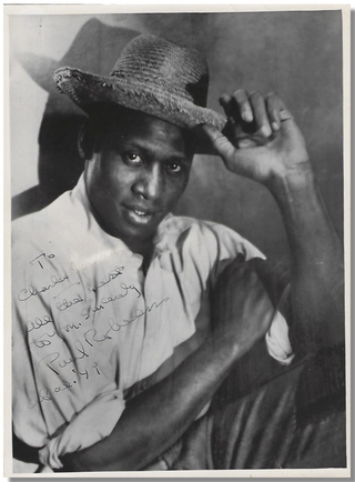 Robeson, Paul. (1898–1976) Signed Photograph